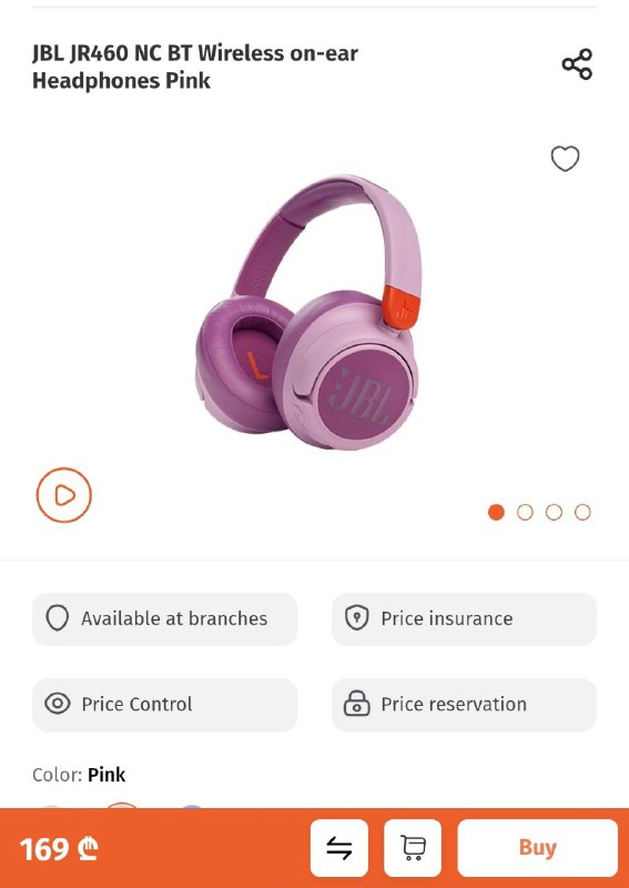 JBL JR460 NC BT Wireless on-ear Headphones 3