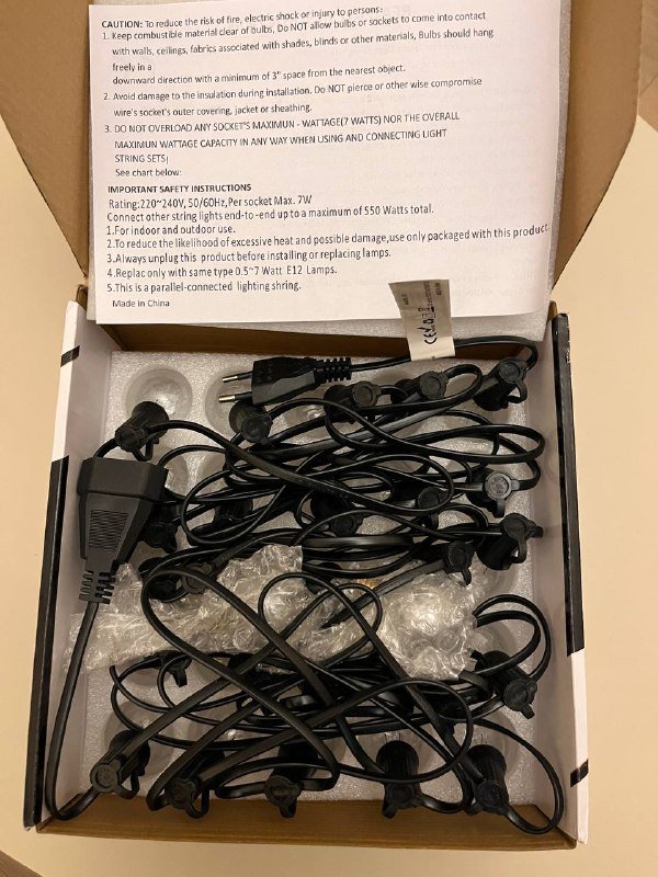 Гирлянда с лампами 25 шт 2