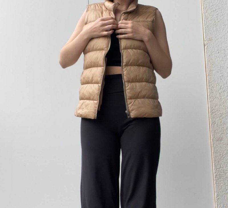Жилетка Mango, Свитер Tommy Hilfiger, Куртка ZARA, Дубленка Zara, Шапка, Перчатки, Кепки