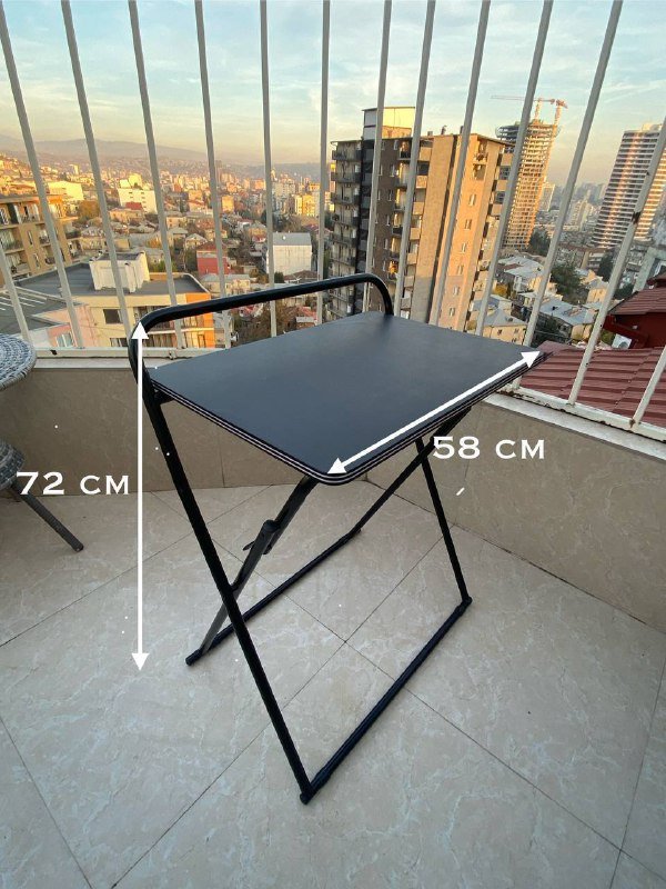 черный складной столик 4