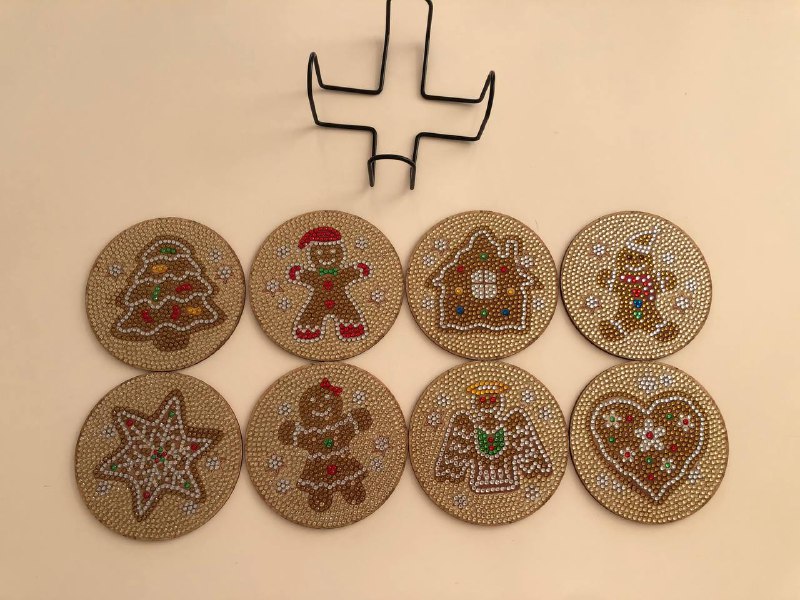 Подставки для стаканов и кружек из страз, 8 шт. 2
