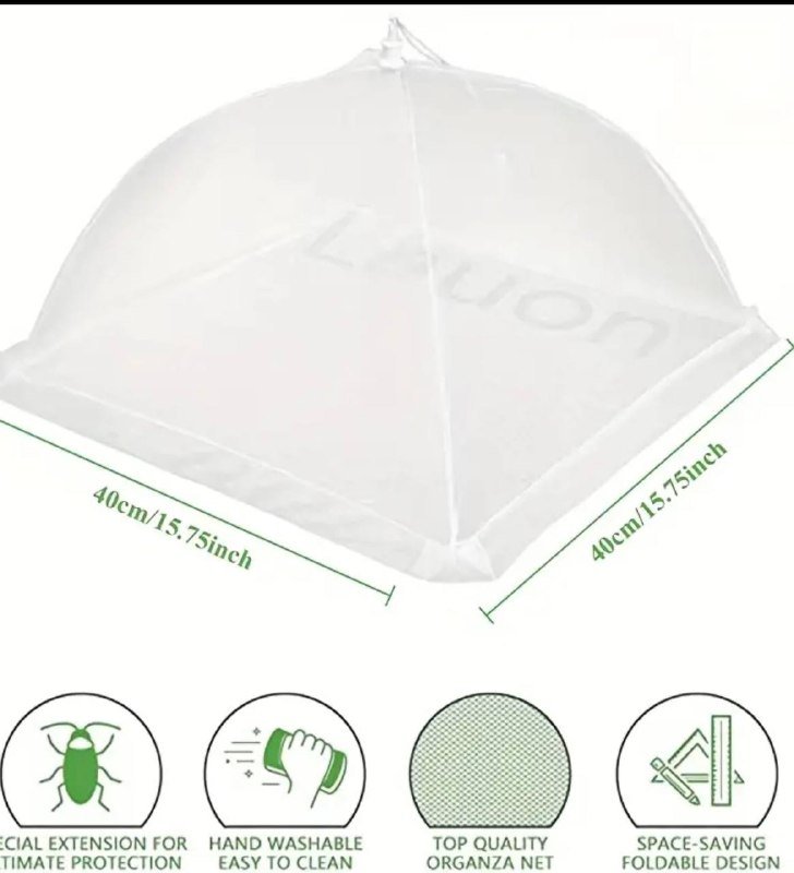 складной сетчатый зонт-тент для защиты еды 40x40 3