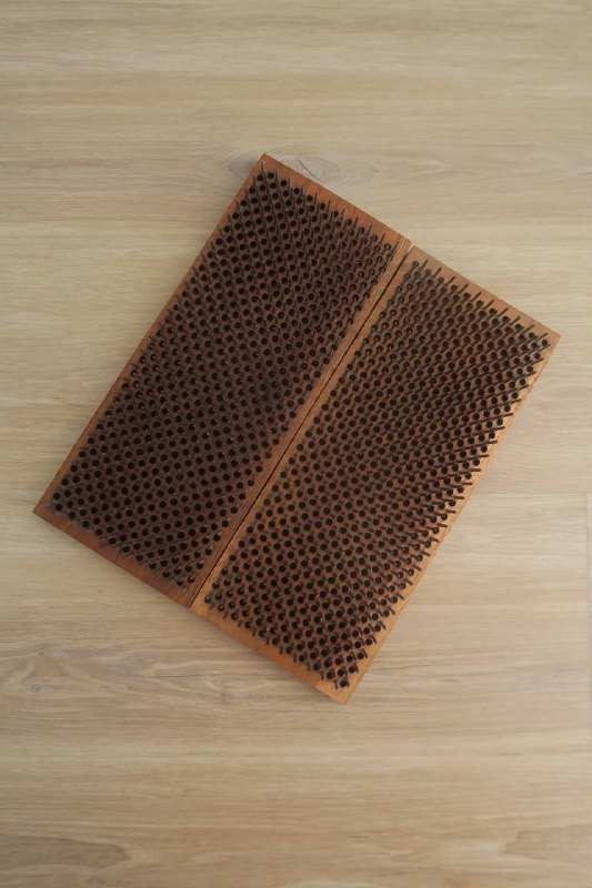 Доска садху с окислившимися гвоздями 6