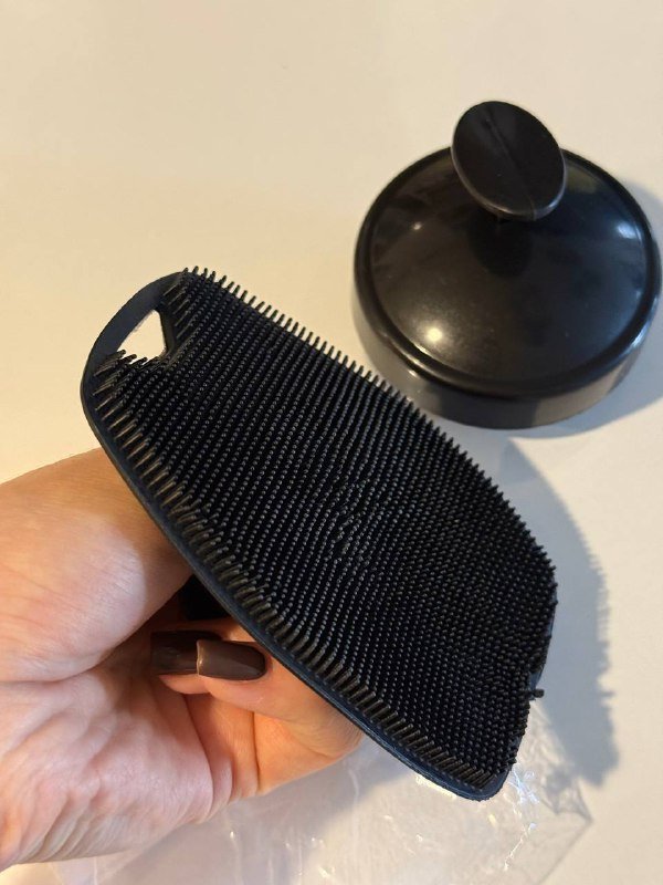 Массажная мочалка с ручкой, массажер для кожи головы 2