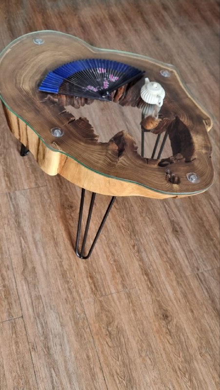 Стол из акации с съемным стеклом 3