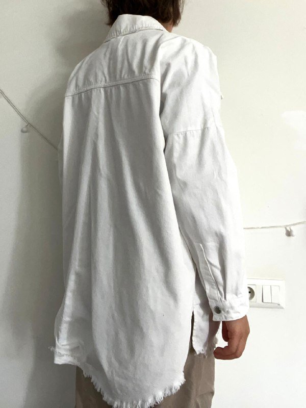 Белая джинсовка Zara мужская оверсайз 3