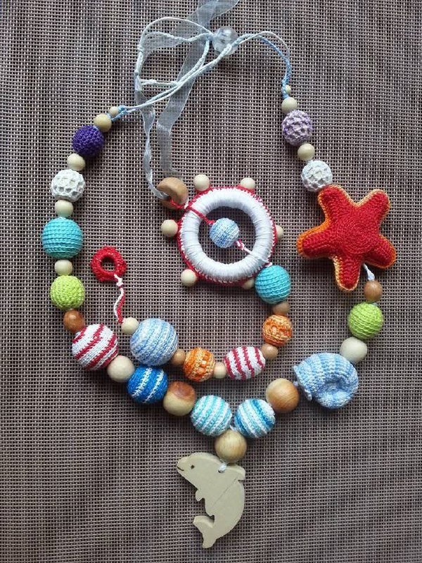 Слингобусы и грызунки ручной работы для малышей 8