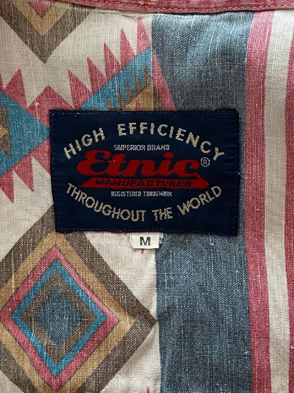 Винтажная хлопковая рубашка в этно стиле 3