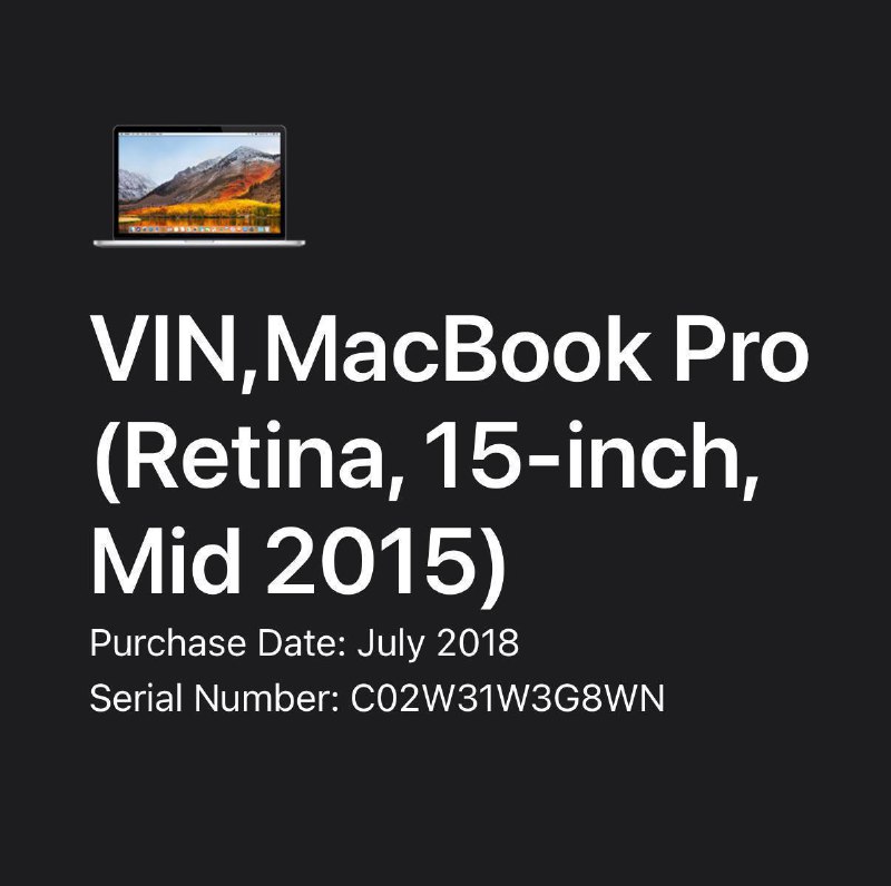 MacBook Pro 15” Mid 2015 5