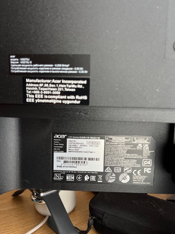 Монитор 27 дюймов Acer VG270U 2