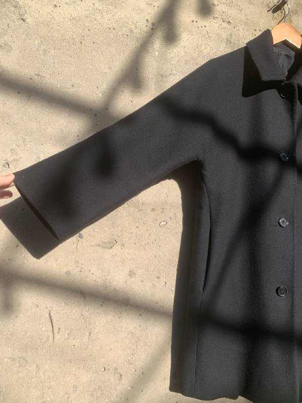 Чёрное драповое пальто Cos 38 размера 3