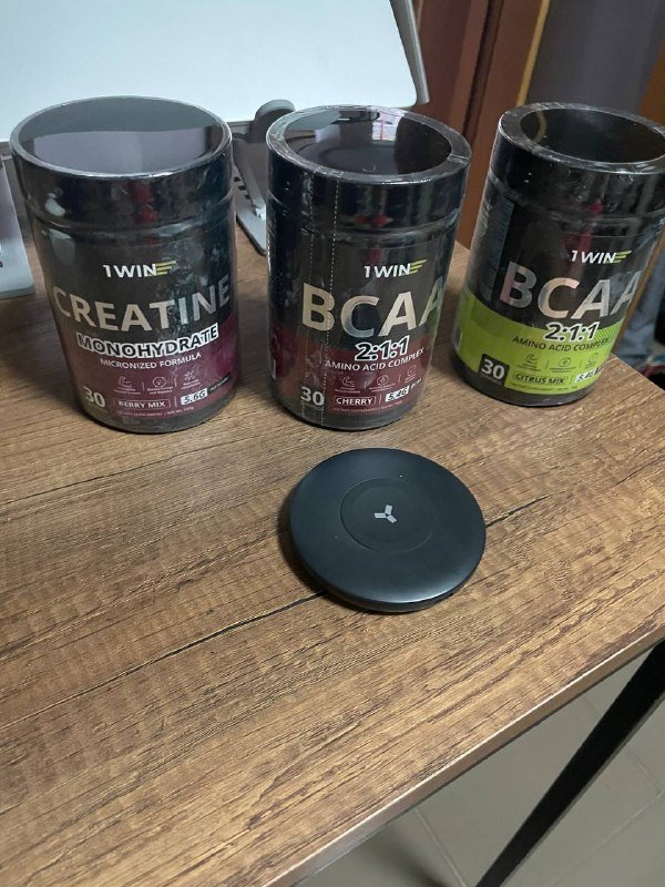 Креатин, Bcaa запечатанные, беспроводная зарядка dark slate