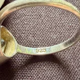 Серебряное кольцо, серьги с янтарём 2
