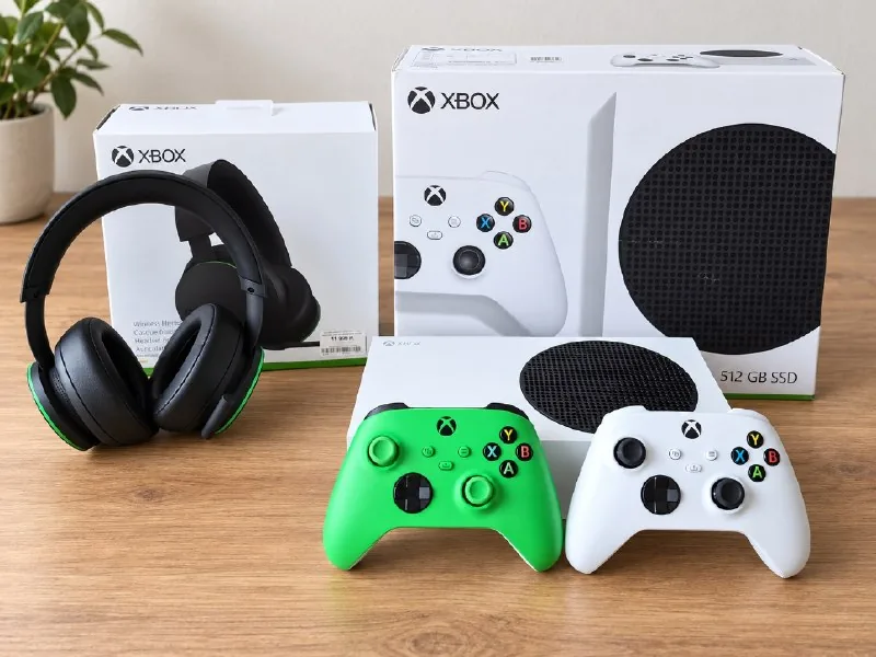 Xbox Series S 512 GB с двумя джойстиками и гарнитурой 1