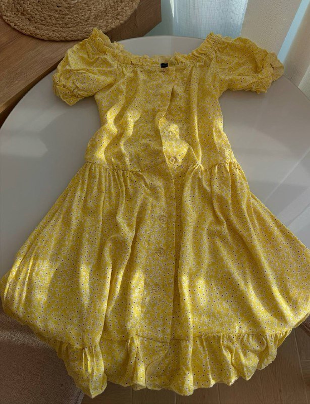 Желтый женский сарафан размер S