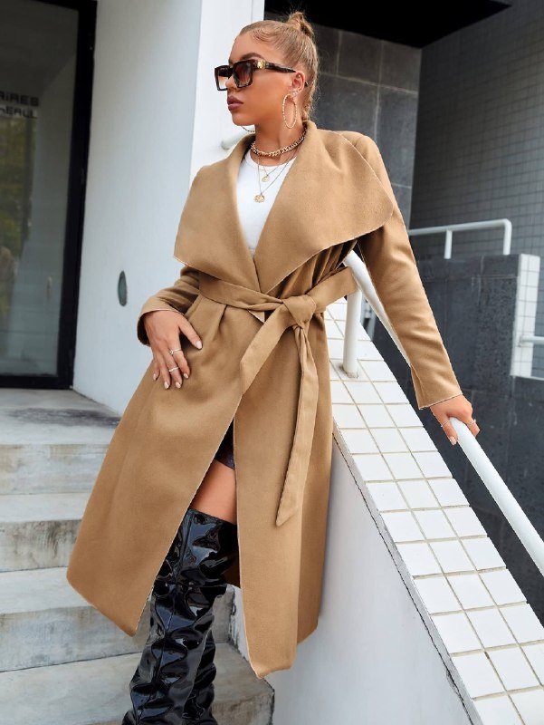 Платье Next из чёрного денима, Пальто Luigi из шерсти и вискозы 4