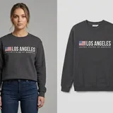 შავი სვიტშოტი „Los Angeles“, ზოლიანი მაისური, მაისური „ბუ“ 1