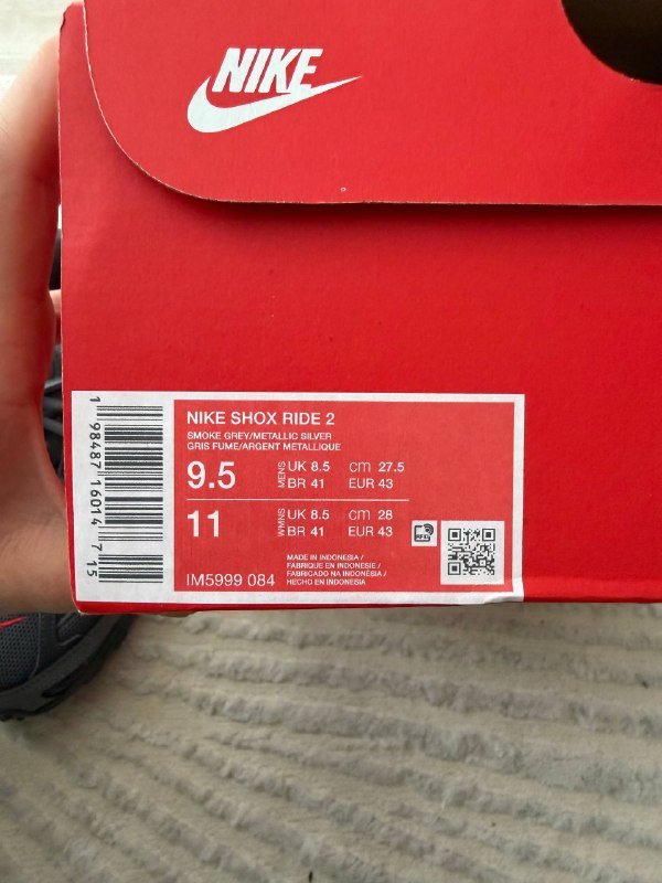 Nike Shox Ride 2 кроссовки мужские новые 9.5 US 6
