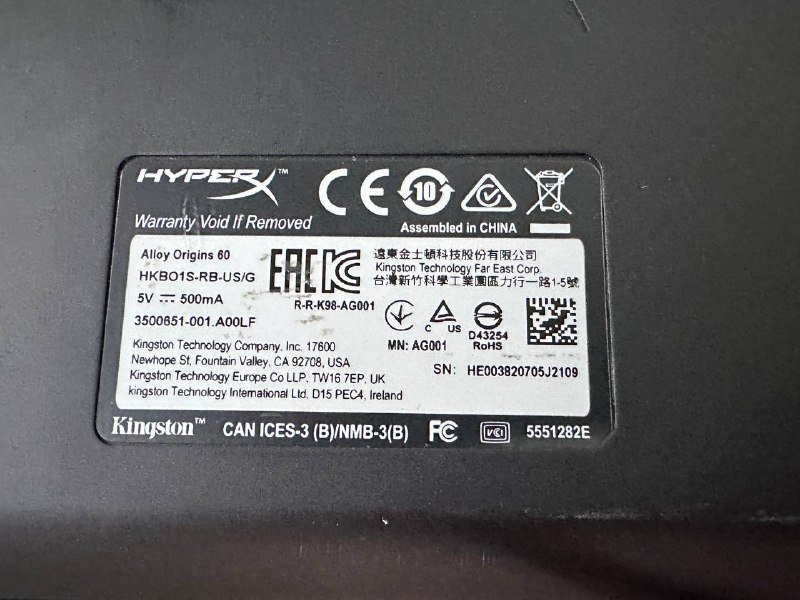 HyperX Alloy Origins 60 клавиатура 5