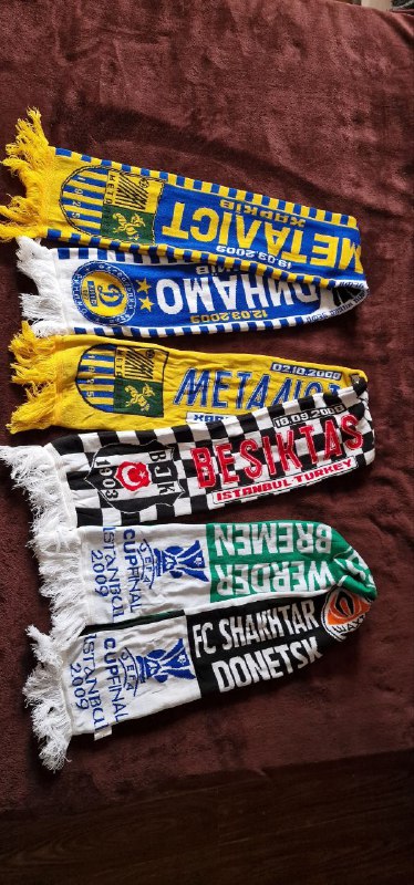 Футбольные шарфики украинских команд 2