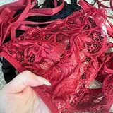 Женское белье, комплект черный и красный 2