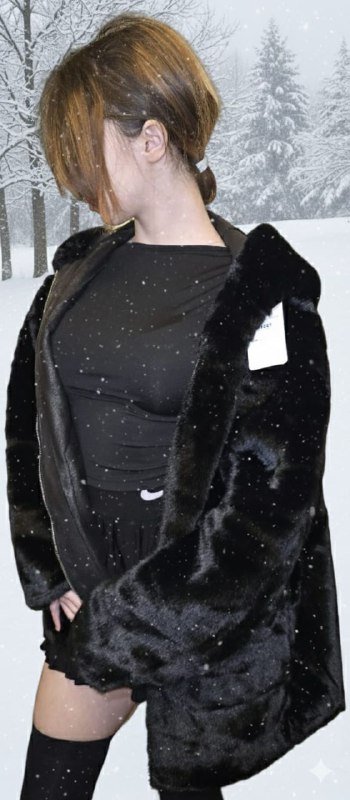 Шубы белая и черная 4