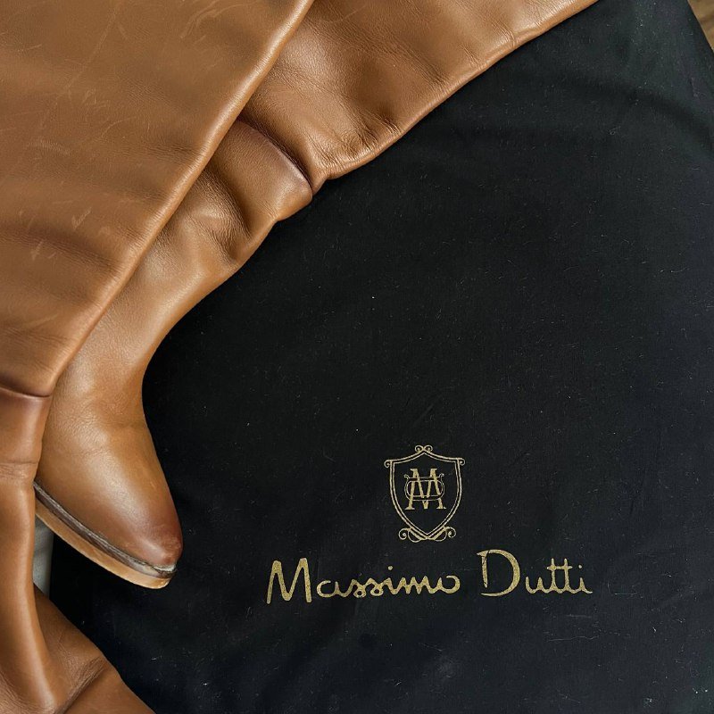 Сапоги из натуральной кожи Massimo Dutti 38 размера