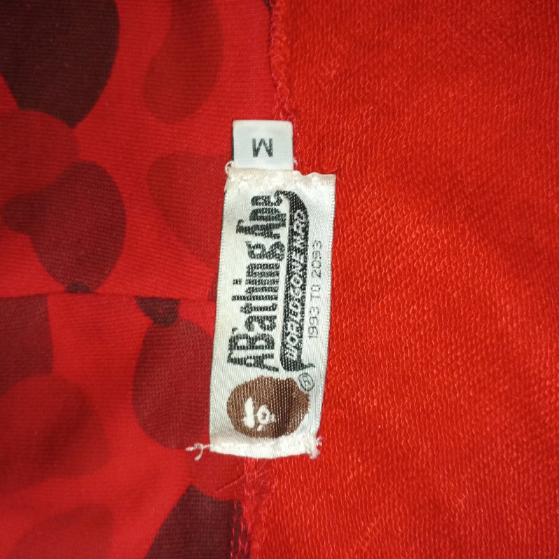 красная толстовка Bape размер L 3