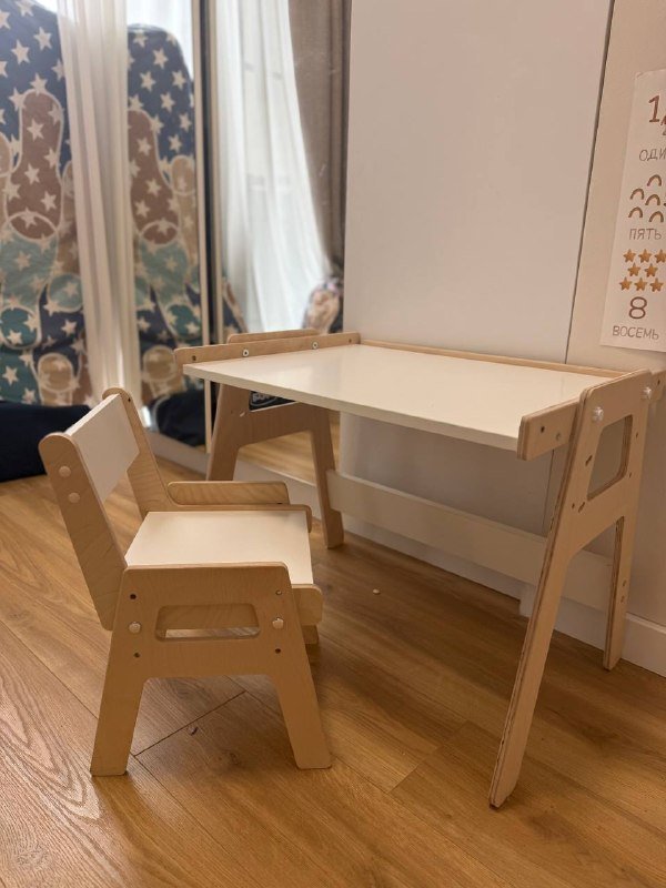 Растущий детский столик и стульчик