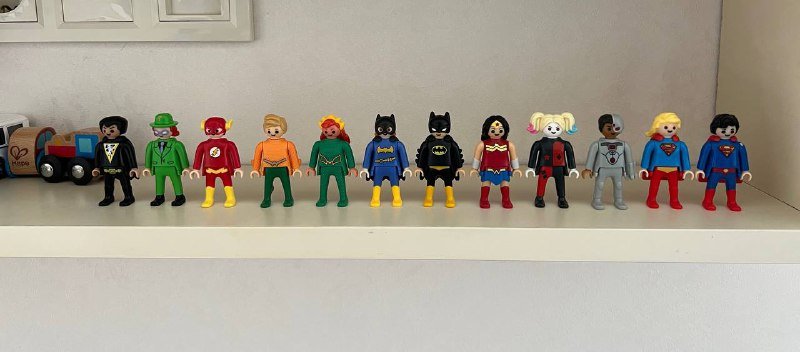 Коллекция kinder surprise DC Playmobil, обмен игрушек Джокер Робин Зеленый Фонарь 2