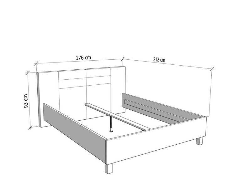 Двуспальная кровать 160 на 200 с матрасом 3