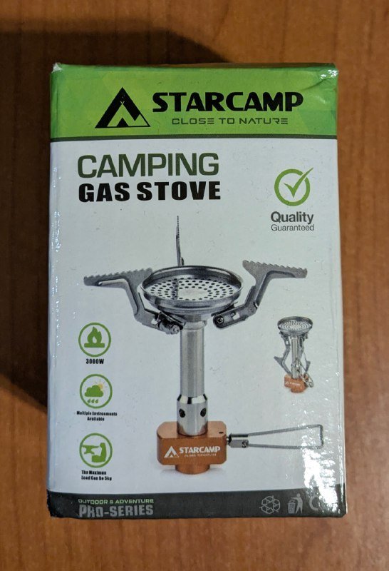 Туристическая газовая горелка StarCamp с переходником 6