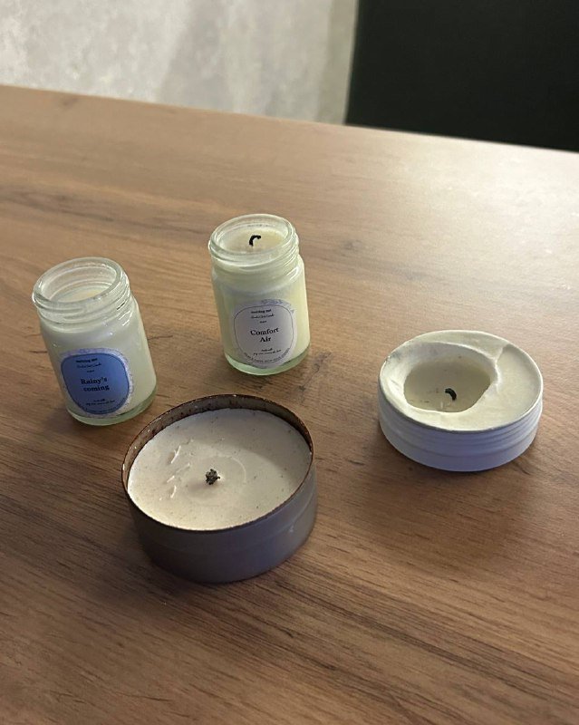 Соевые ароматические свечи Rain forest, Rain's coming, Comfort Air, Full sleep at night 2