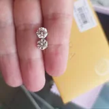 Серьги серебряные с муассанитом 1