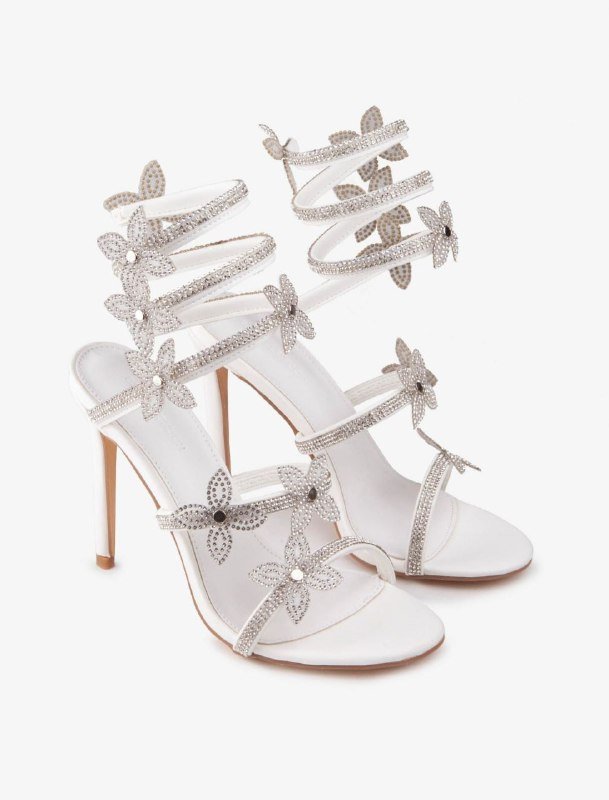 Свадебное платье, босоножки Baldi с жемчугом и стразами 6