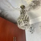 Антикварная металлическая люстра 4