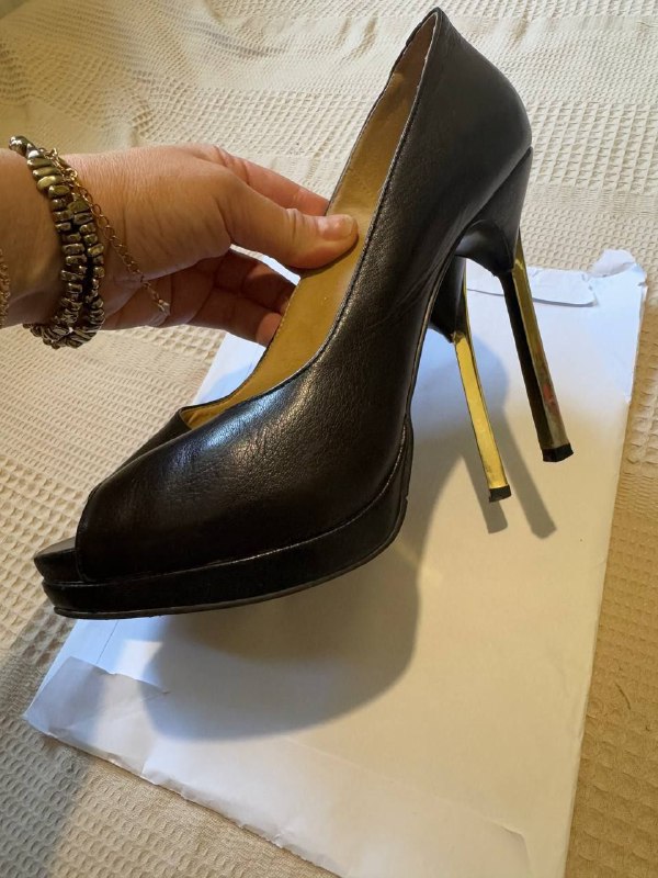 Туфли из натуральной кожи на шпильке 38-38,5 размер 2