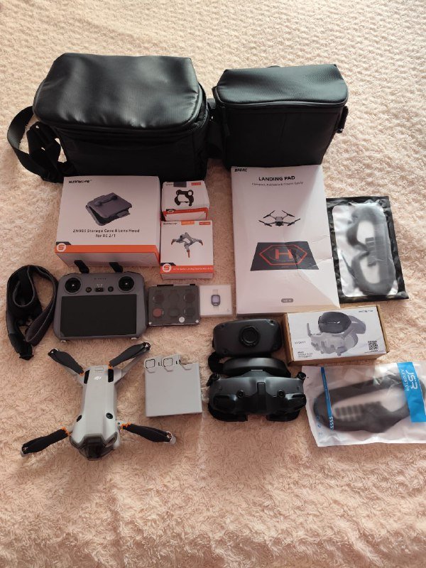 DJI mini 4 pro FMC, DJI goggles 3, NDpl Cpl filters, accessories