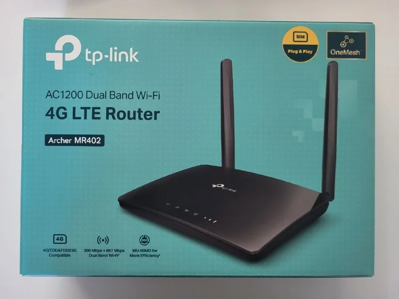 4G LTE Wi-Fi роутер TP-Link Archer MR402 AC1200 1
