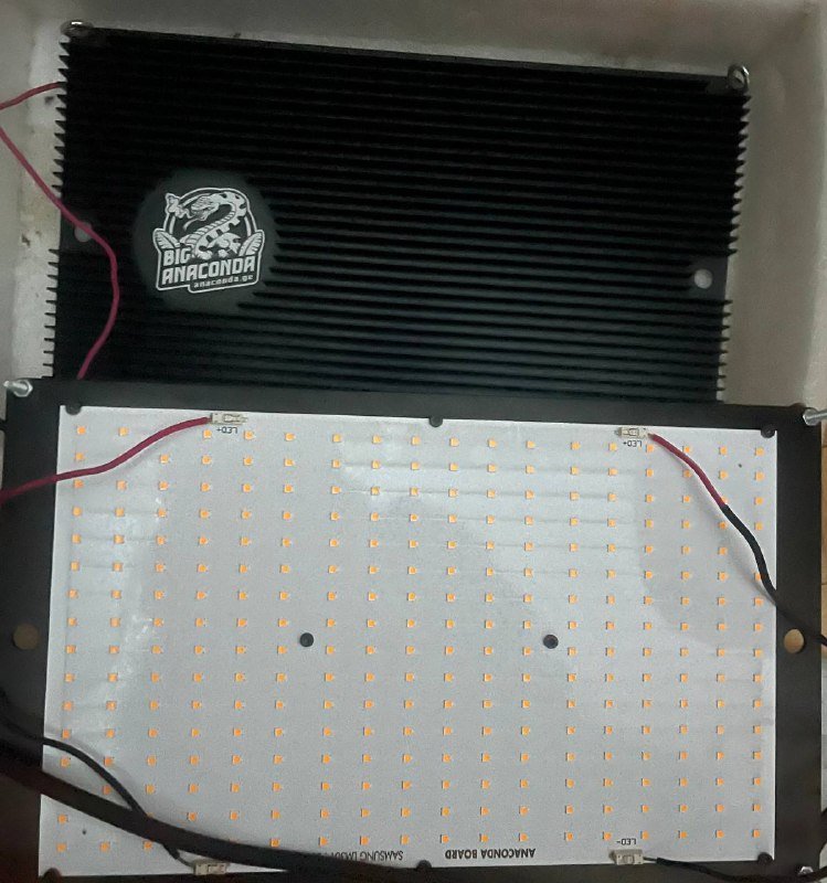 двойная лампа с диодами Samsung, 2 больших гроу бокса, маленький гроу бокс 3