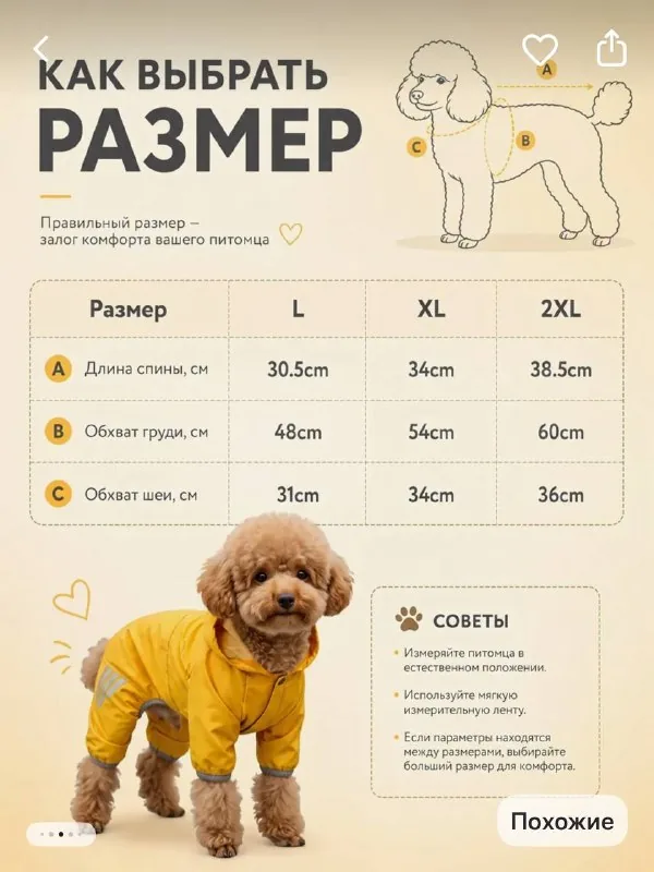 Новый дождевик для собаки 2XL 1