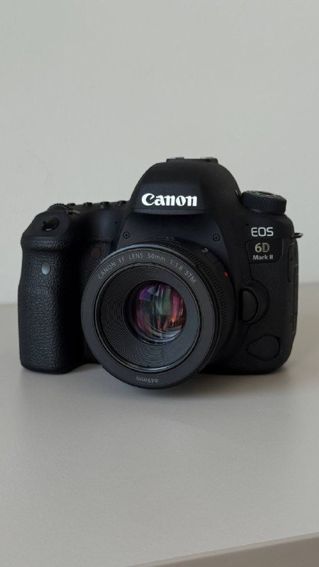 Фотоаппарат Canon 6D Mark II, объектив Canon EF 50mm f/1.8 STM, зарядный блок 3