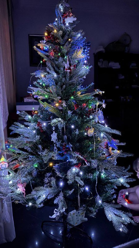 Елка 1,5 метра с огнями