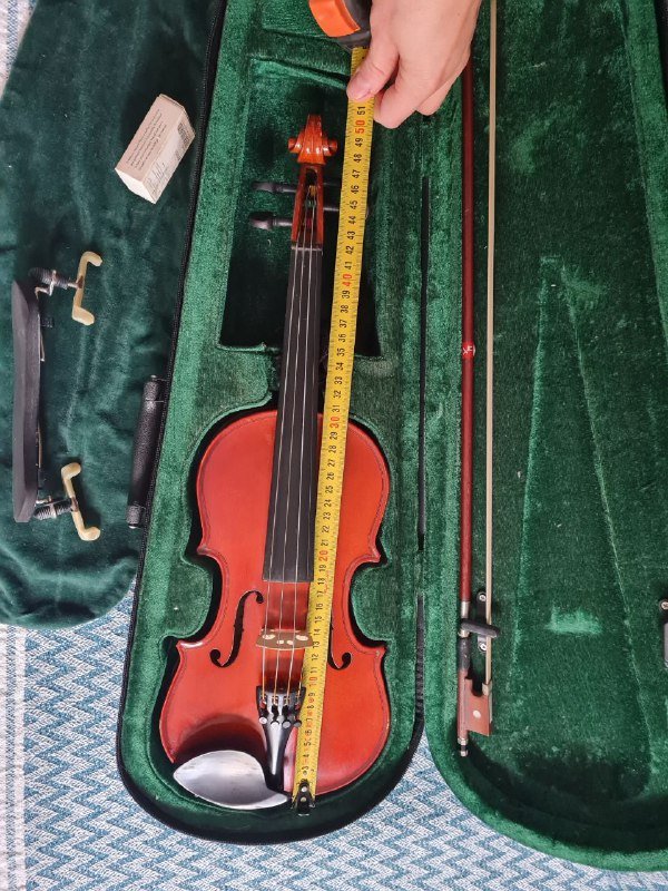 Скрипка ученическая partita 1/2 размер с чехлом и аксессуарами 2