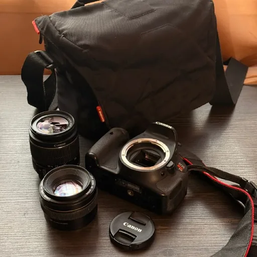 Камера Canon EOS Rebel T3i, объективы Canon 50mm и 18-55mm