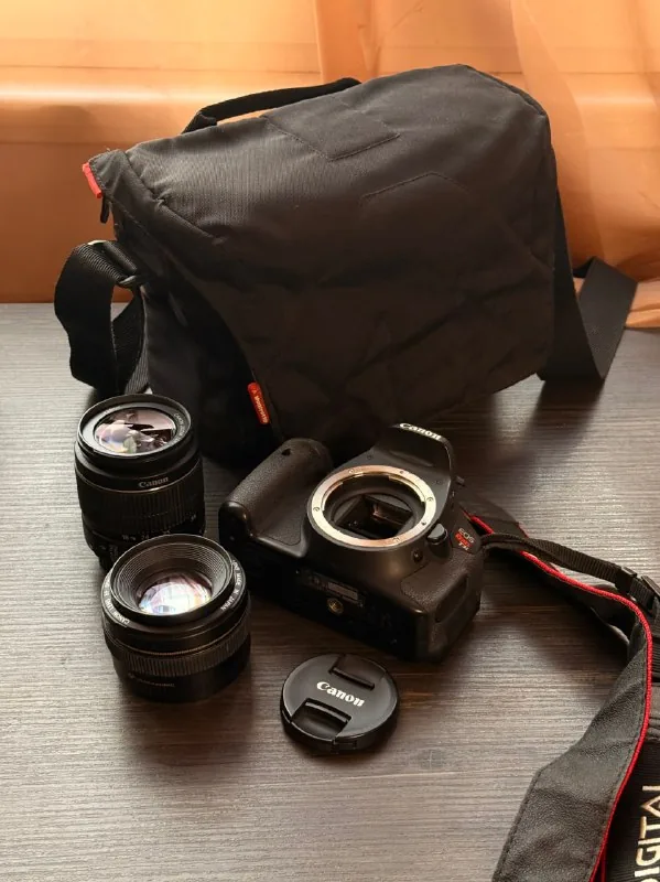 Камера Canon EOS Rebel T3i, объективы Canon 50mm и 18-55mm 1