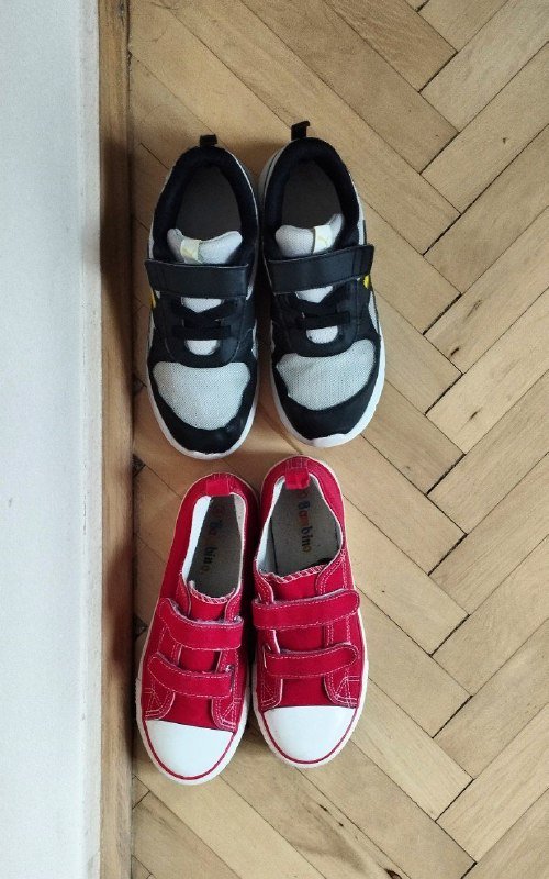 Черные и красные женские кеды 34 размер