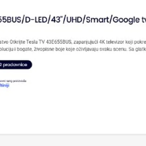 Tesla 43E655BUS 4K телевизор 43 дюйма андроид