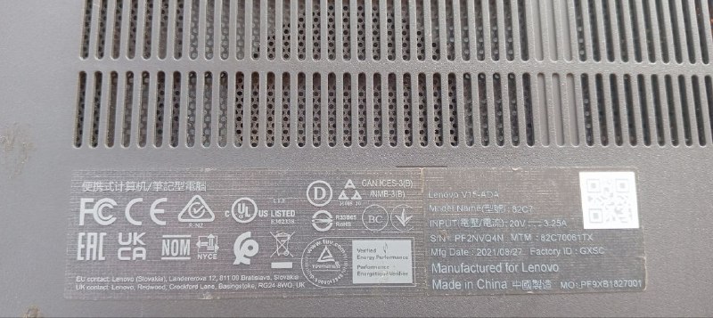Lenovo V15-ADA ноутбук, нерабочий 2
