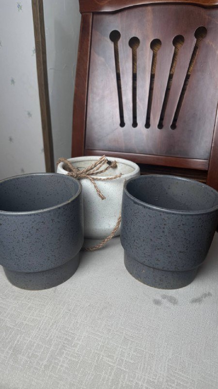 Комплект керамических кашпо 3 шт. 4